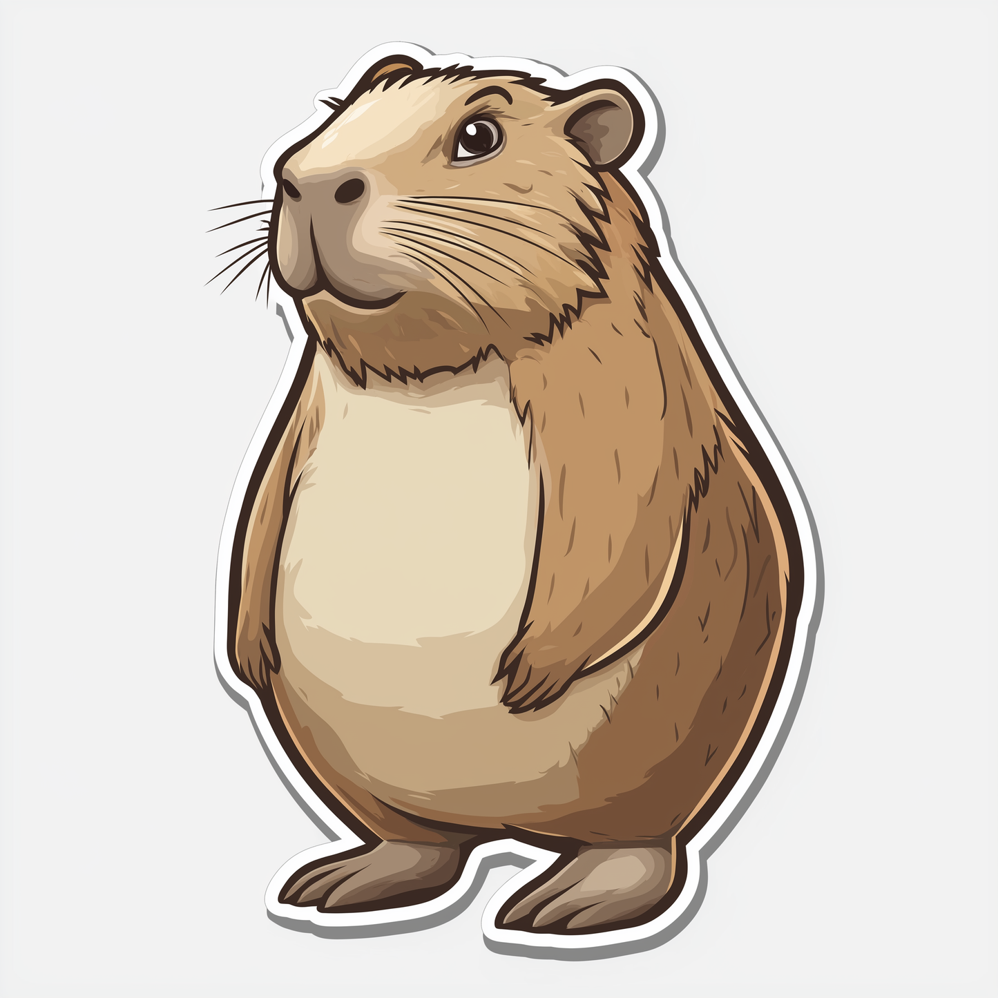 Capybara Sticker Die Cut and Kiss Cut