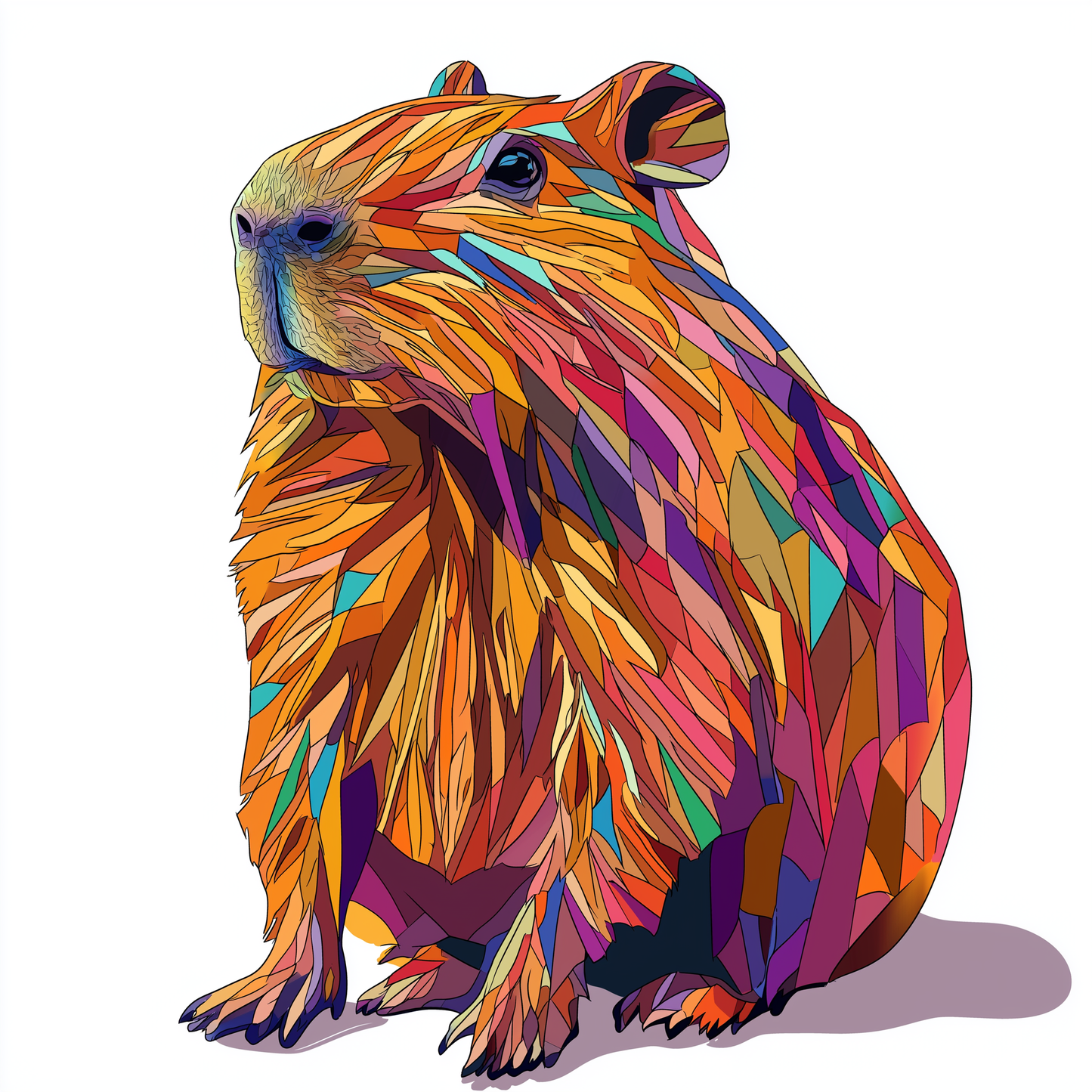 Capybara Sticker Die Cut and Kiss Cut