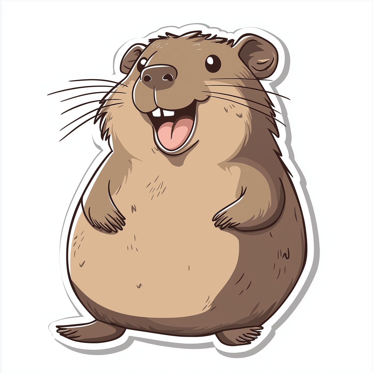 Capybara Sticker Die Cut and Kiss Cut
