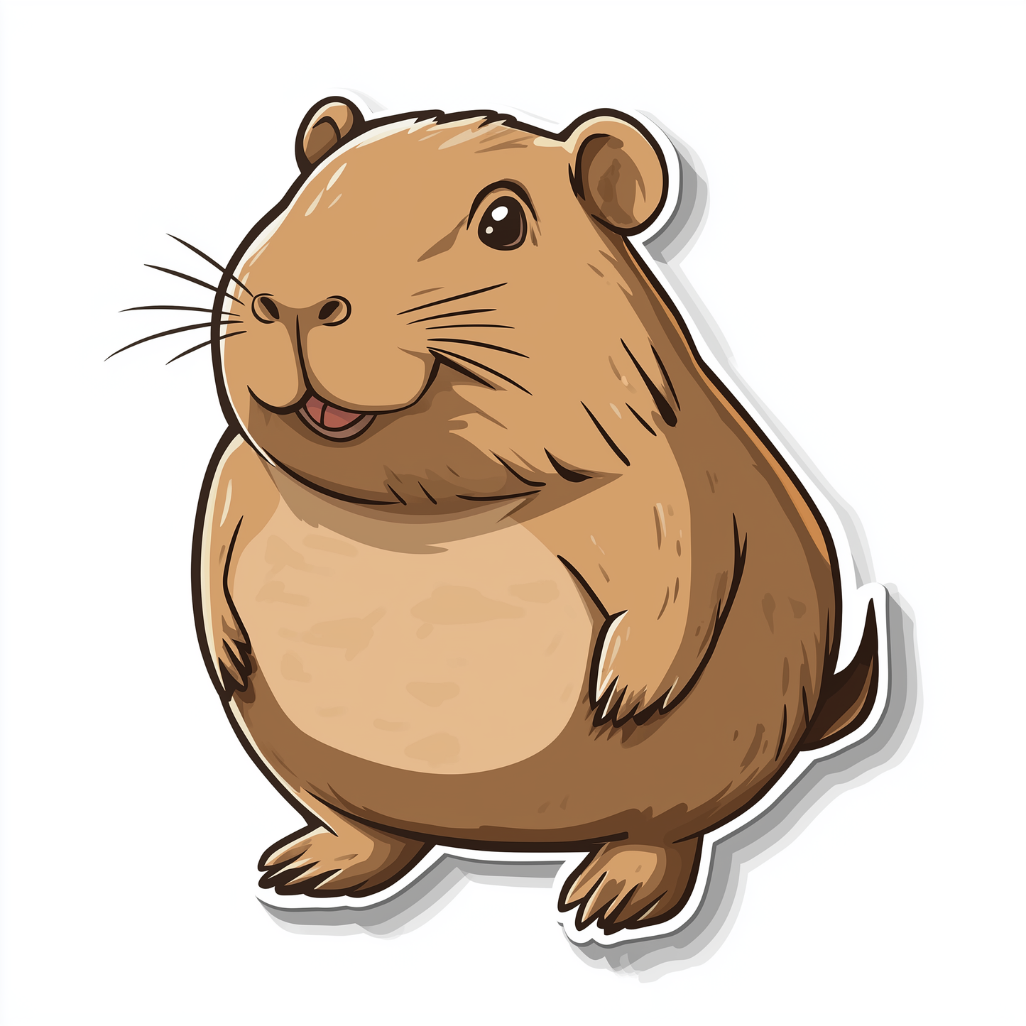 Capybara Sticker Die Cut and Kiss Cut