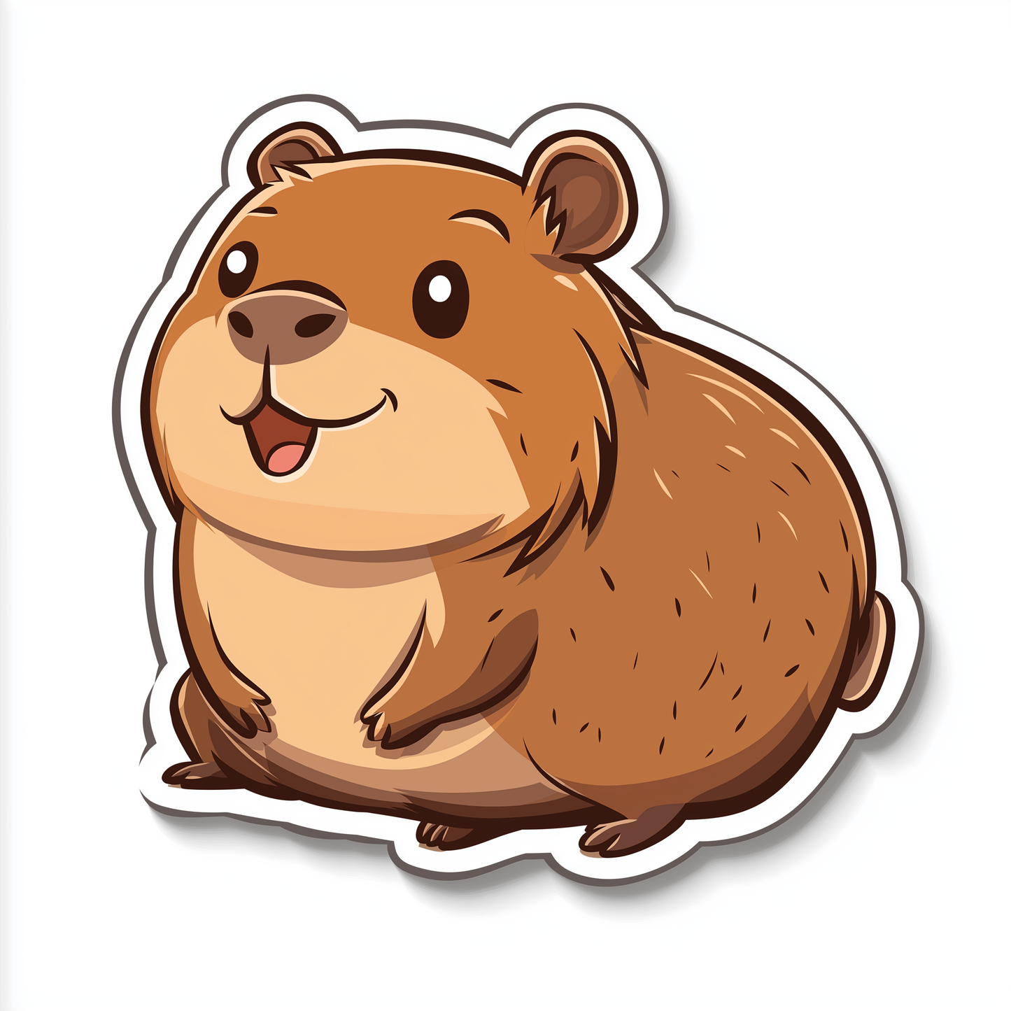 Capybara Sticker Die Cut and Kiss Cut