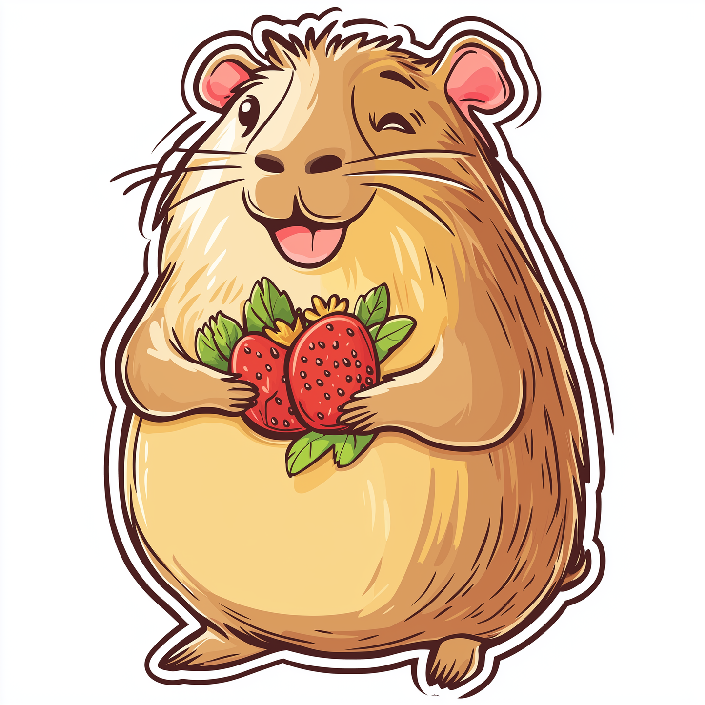 Capybara Sticker Die Cut and Kiss Cut